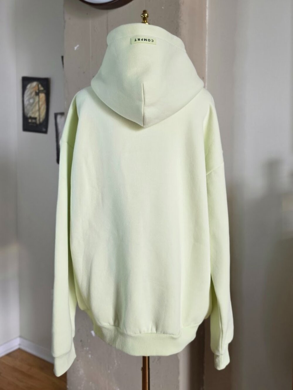 Comfrt Pastel Hoodie in Honeydew Oversized Unisex Size Large NWT - Picture 7 of 15